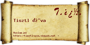 Tisztl Éva névjegykártya